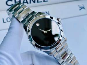 ĐỒNG HỒ NAM CHÍNH HÃNG Movado 0605746 Quartz Junior Sports Black Dial Sapphire Silver Stainless Steel For Men