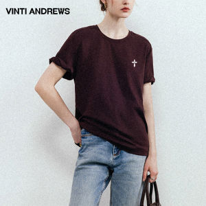 Tailored Hand-Rolled Cotton-Like T-Shirt Round Neck Top