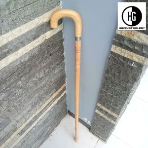 tongkat jalan kayu cendana wangi model payung profil bubut h428