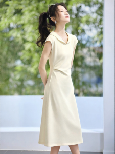 MOHANYIMEI | Summer Leisure Vibrant Collar Tailored Waist Dress
