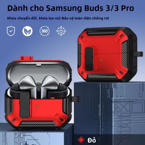 Ốp Bảo Vệ Samsung Galaxy Buds 3 Pro Chất Liệu TPU PC Có Móc Chống Bụi Chống Sốc Chống Trượt Dành Cho Galaxy Buds3