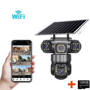 Camera An Ninh Không Dây Chạy Bằng Năng Lượng Mặt Trời 12MP HD Với Tính Năng Phát Hiện Chuyển Động PIR Và Tầm Nhìn Ban Đêm Camera IP Wifi Ứng Dụng V380 Chịu Được Thời Tiết