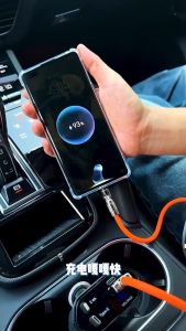 120W Retractable Car Charger 4 in 1 Fast Charger for Car Retractable car battery charger Cod