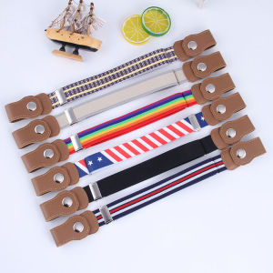 Jeans Belt Boys and Girls Elastic Thin Bean Bag Invisible Seamless Punch-Free Belt Korean Students Kids Pant Belt