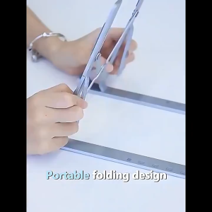 TOOLIX Aluminum Alloy Foldable Laptop Stand Adjustable Laptop Holder Laptop Riser
