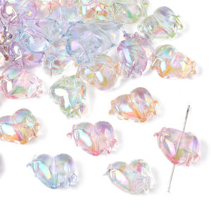 5-10pcs 20x14mm Acrylic Heart Star Charms Beads for DIY  Necklace Keychain Jewelry Making Accessories