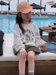 Beryl kids🌸เสื้อสเวตเตอร์เด็กแฟชั่น🎀เสื้อกันหนาวเด็ก แขนยาว พิมพ์ลายการ์ตูนน่ารัก ลําลอง ทรงหลวม แบบบาง สไตล์เกาหลี