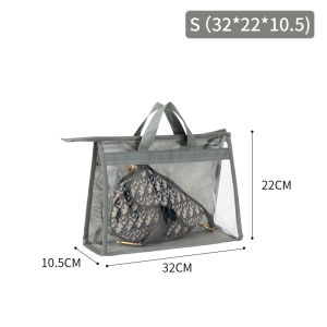 Luxury Bag Dust Cover Non-Woven Flocking Transparent Protective Storage Bag for High-End Handbags Moisture And Mold Proof