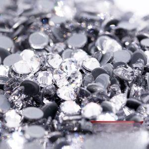 Premium White Simulated Austrian Rhinestone DIY Decorative Flat Bottom Drill for Clothes Super Shiny Glue on Rhinestones