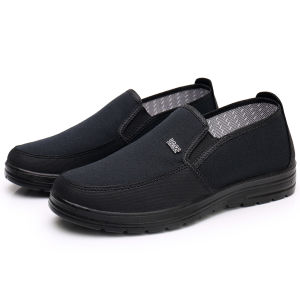 Old Beijing Cloth Shoes Mens Soft Bottom Anti-Slip Large Size 48 Casual Footwear Breathable Comfortable Dad Shoes