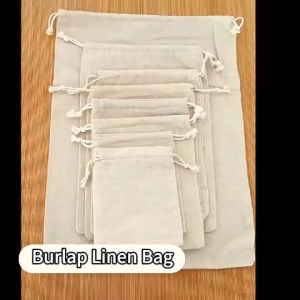Buy 5 Get 5 Burlap Pouches for Party Favor Packing Candy Soap Jewelry Storage Wedding Supplies DIY