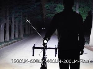 ROCKBROS Đèn Xe Đạp 1500LM Đèn Thông Minh 5 Chế Độ Chống Nước Có Thể Sạc Lại Type-C Đèn Pha Xe Đạp 5500MAh Điều Khiển Từ Xa Cảm Giác Phụ Kiện Xe Đạp An Toàn