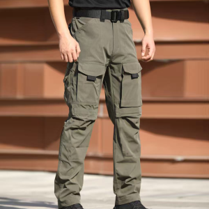 Mens Spring Autumn Cargo Pants Hiking Camping Climbing Casual Warm Tactical Military Combat Trousers Anti-Resist Multi-Pockets