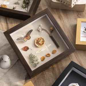 Hollow 3D Retro Aesthetic DIY Square Photo Frame 6 Inch