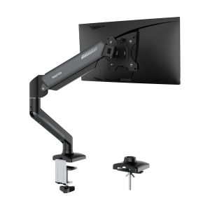 NearHub-Single Monitor Arm Mount Bracket Articulating Stand with C Clamp Full Motion 13-32 in Screens up to 9kg MS-001