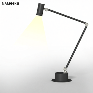 NAMEEKS | Adjustable Focusing Long Arm Rotating Spotlight Super Bright Clamping Desk Lamp