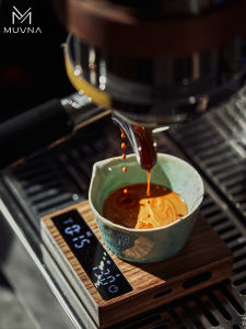 MUVNA Italian Style Ceramic Coffee Cup for Hand-Poured Espresso Extraction Ounce Measurement Cup Nordic Style Coffee Accessories
