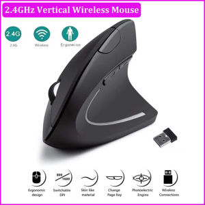Chuột quang đứng thiết kế công thái học không dây 2.4GHz cho công việc kết nối đa thiết bị 800/1200 /1600 DPI 5 nút cho máy tính xách tay máy tính để bàn máy tính macbook