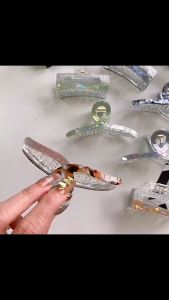 F4 Jepit Rambut Salon Bahan Selulosa Asetat 11cm JUMBO Model Simpul Hair Claw Clips 265R2