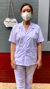 Áo Blouse bác sĩ dáng ngắn - tay cộc nam nữ các size