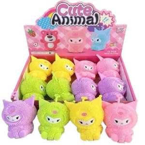 Mainan Anak Kuromi Yoyo Yo yo Ubur Ubur Karet Squishy Puffer Nyala Led Lampu Ball Toys Rubber