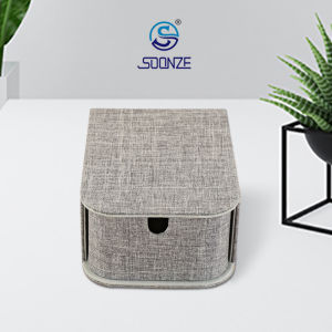 กล่องเก็บของบนโต๊ะแบบลิ้นจี่ กล่องเก็บของเครื่องสำอางแบบป้องกันฝุ่นแบบเรียบง่าย กล่องเก็บของเครื่องประดับแบบยั่งยืน