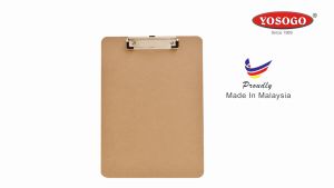 [super stationery] YOSOGO Papan Klip Kayu MDF Saiz A4 (CB317-M) | A4 SIZE MDF (MEDIUM DENSITY FIBREBOARD) CLIPBOARD WOOD CLIP BOARD #CB317-M