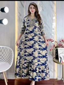 Longdress Wanita Dewasa Busui Kekinian Rayon Premium Rempel Renda Mewah