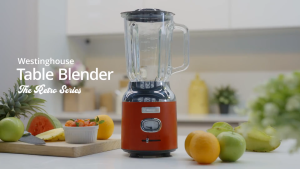 Westinghouse USA Brand Table Blender | Retro Series | Glass Jar 1.5L | Retro Design | 3 Speeds with Pulse | 3-Pin Plug