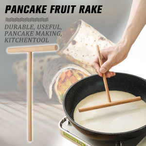 YESPERY 1 Cái Dụng Cụ Làm Bánh Kếp Hình Chữ T Dụng Cụ Làm Bánh Kếp Bánh Kếp Làm Trứng Bằng Gỗ Chống Dính