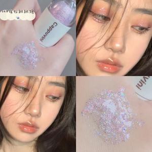 Gallas Beautiful Liquid Eyeshadow Pearl Shine Highlighting Shimmer Powder Bear Peach Glitter Eye Makeup Long Lasting Color