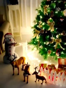 2/3/4Ft Two - color/white Christmas tree