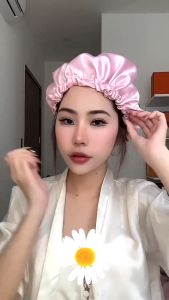 Mũ Trùm Tóc Lụa Satin 2 Lớp: Giảm Rụng Dưỡng Tóc Mềm Mượt Khi Ngủ - Bảo Vệ Tóc Khỏi Hư Tổn Tăng Hiệu Quả Dưỡng Tóc