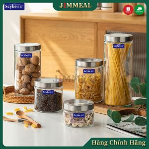 [Chính hãng] Lọ Thủy Tinh Nắp Vặn Hũ Thủy Tinh Nắp Inox Vặn Xoáy Scybe Đựng Gia Vị Thực Phẩm 500 900 1250 1600 2100ml