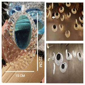 ROMANTIC MIRROR CEILING LAMP 10 HEADS Acrylic water drop LED light wedding Decorative