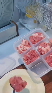 Hộp thực phẩm chia 6 ngăn có nắp đậy kín chống tràn nhựa PP an toàn cho sức khỏe G538-HTP6ngan