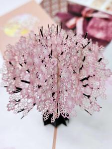 Creative 3D Sakura Card Festive Universal Birthday Greeting Card for Girls Best Friends Couple Graduation Gift