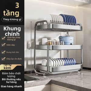 Giá Để Đĩa Cốc Inox Hai Tầng