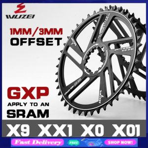 WUZEI 1mm/3mm/6mm Offset GXP Mountain Bike Chainring 30T 32T 34T 36T 38T 40T 42T Crown 8/9/10/11/12S MTB Sprockets For SRAM X9 XX1 X0