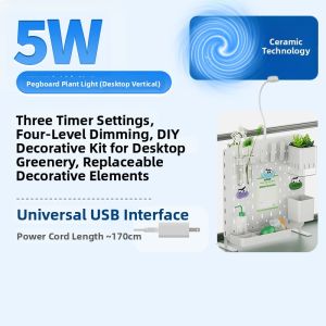 Sansi | Adjustable Timer Full Spectrum Grow Light for Desktop