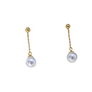 Fashionable Mini Pearl Drop Earrings Womens Long Style Versatile Elegant round Face Shape Gift Alloy Material Creative Cultural
