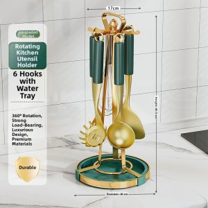 Rotatable Pot Lid Holder Utensil Rack