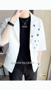 Áo vest nam tay lỡ thời trang cao cấp in hình ngôi sao phong cách trẻ trung năng động cá tính thời thượng. Chất vải Polyesster ít  nhăn ít nhàu mã H74