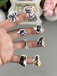Pelekat Shanhai Brain Rot Cute Sticker Children Reward Decoration Label Self-Adhesive Planner Sticker