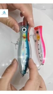 SUKE 1Pcs Big Popper Fishing Lure 13cm 40g Swimbait Bass Wobbler Hard Artificial Bait Treble Hook Tackle