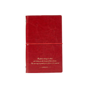 FARAMON | Business A6 Binder Notebook Card Organizer Planner Meeting Notepad Tri-fold Leather