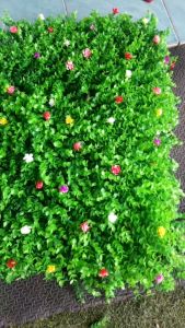 หญ้ายูคาแซมดอกไม้ หญ้าเทียม บาง หญ้าแผ่น ขนาด 40 60cm