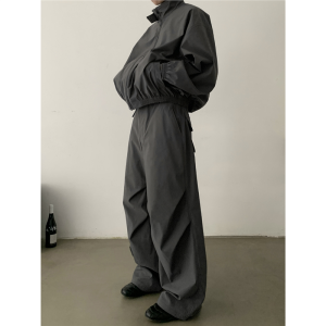 Quần Dài Thể Thao Ống Rộng Dáng Rộng Phong Cách Mỹ Cổ Điển Chống Nhăn Cho Nam Và Nữ Quần Dài Thường Ngày Mùa Hè 2025