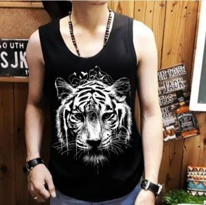 ShopAoi - Singlet Macan Putih / Kaos Tanpa Lengan / Kaos Dalam - Bahan Adem dan Nyaman (Produksi Dalam Negeri)