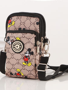 Thickened Waterproof Zipper Mobile Phone Bag Multi-Layer Ladies Handbag Sporty Mini Arm Bag Ladies Wrist Bag for Youth